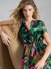 White Stuff Green Lauryn Column Dress - Image 2 of 6