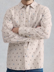 White Stuff Finsbury LS Shrimp Print Shirt - Imagen 4 de 6