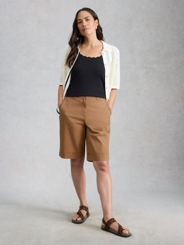 White Stuff Brown Heidi Chino Shorts - Image 1 of 6 White Stuff Brown Heidi Chino Shorts - Image 1 of 6