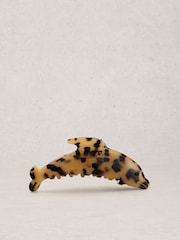 White Stuff Brown Dolphin Hair Claw Clip - Image 1 of 2