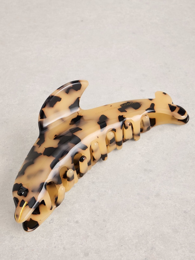 White Stuff Brown Dolphin Hair Claw Clip - Image 2 of 2