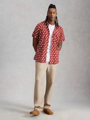 White Stuff Bright Red Finsbury Ss Floral Print Shirt - Image 3 of 6