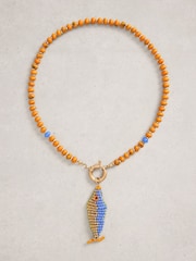 White Stuff Semi Precious Fish Necklace - Imagen 1 de 2