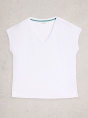 White Stuff White Ella Lace T-Shirt - Image 5 of 6