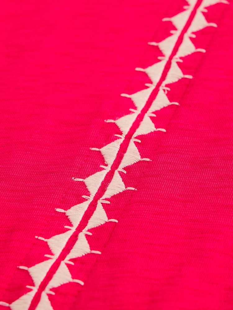 White Stuff NELLY PLAIN EMBROIDERED TEE - Image 6 of 6