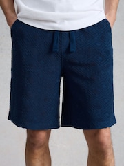 White Stuff Blue Totten Geo Towelling Short - Image 2 of 6