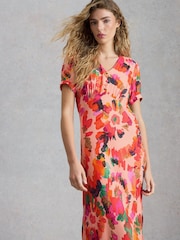 White Stuff Pink Hope Bias Cut Dress - Image 1 of 6