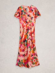 White Stuff Pink Hope Bias Cut Dress - Image 5 of 6