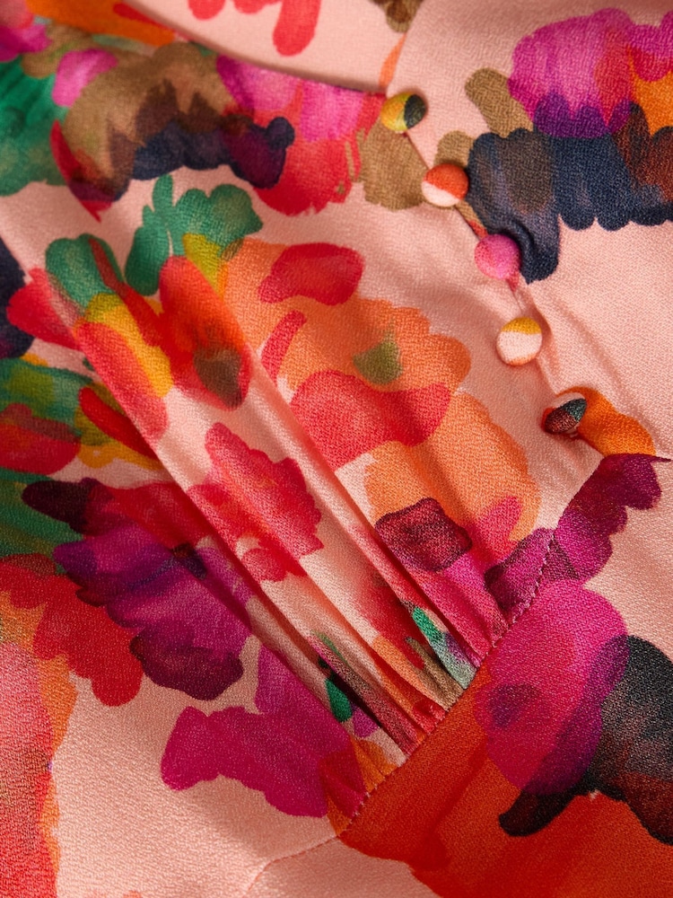 White Stuff Pink Hope Bias Cut Dress - Image 6 of 6