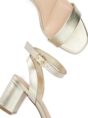 Dune London Metallic Medina Heeled Sandals - Image 6 of 6