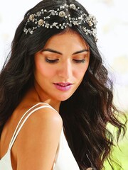 Jon Richard Plated Sienna Floral Hair Vine Gift Pouch - 圖片 2/2