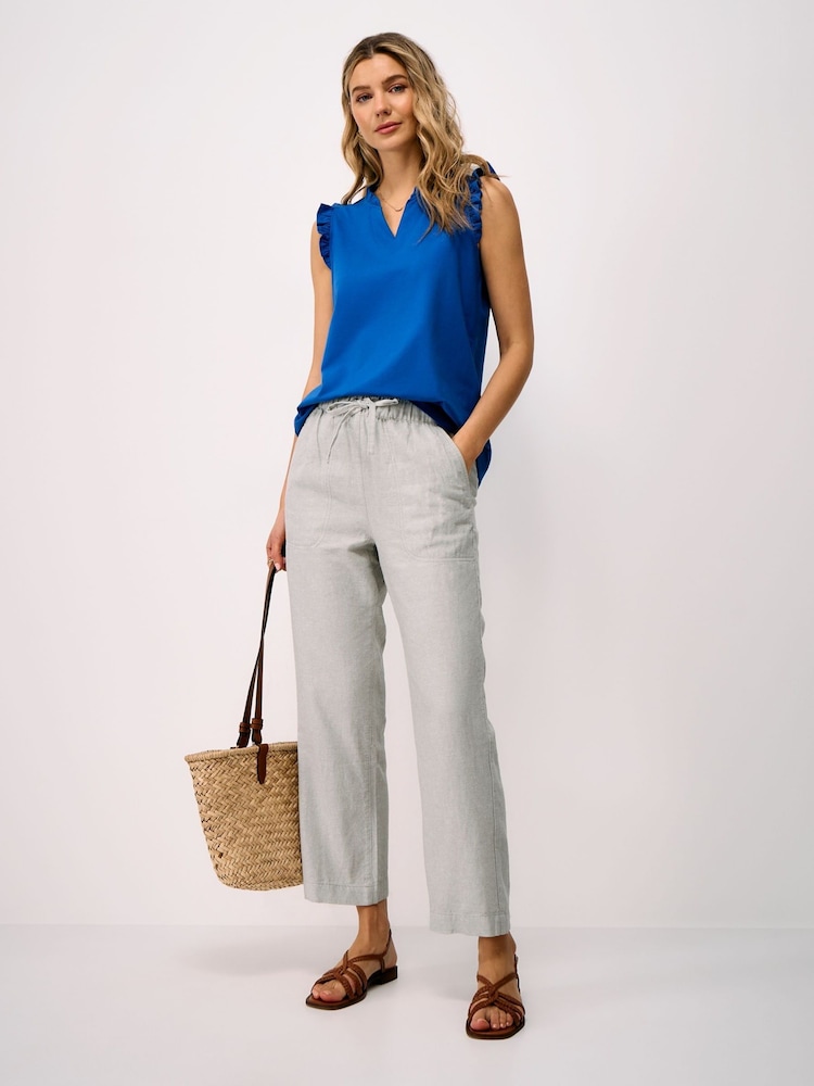 Crew Clothing Blue Frill Jersey Vest - Image 1 of 5