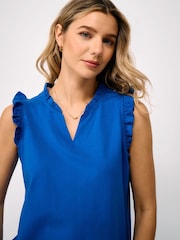 Crew Clothing Blue Frill Jersey Vest - Image 4 of 5