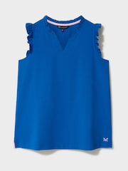 Crew Clothing Blue Frill Jersey Vest - Image 5 of 5