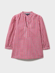 Crew Clothing Red/White Freya V-neckline Blouse - Image 5 of 5