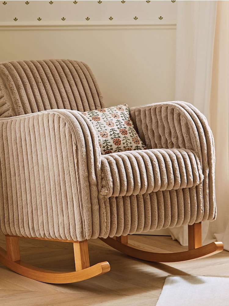 Cuddleco Mink Etta Faux Fur Rocking Nursing Chair - Image 1 of 6