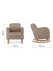 Cuddleco Mink Etta Faux Fur Rocking Nursing Chair - Image 5 of 6