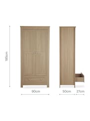 Cuddleco Oak Burford Wardrobe - Image 8 of 8