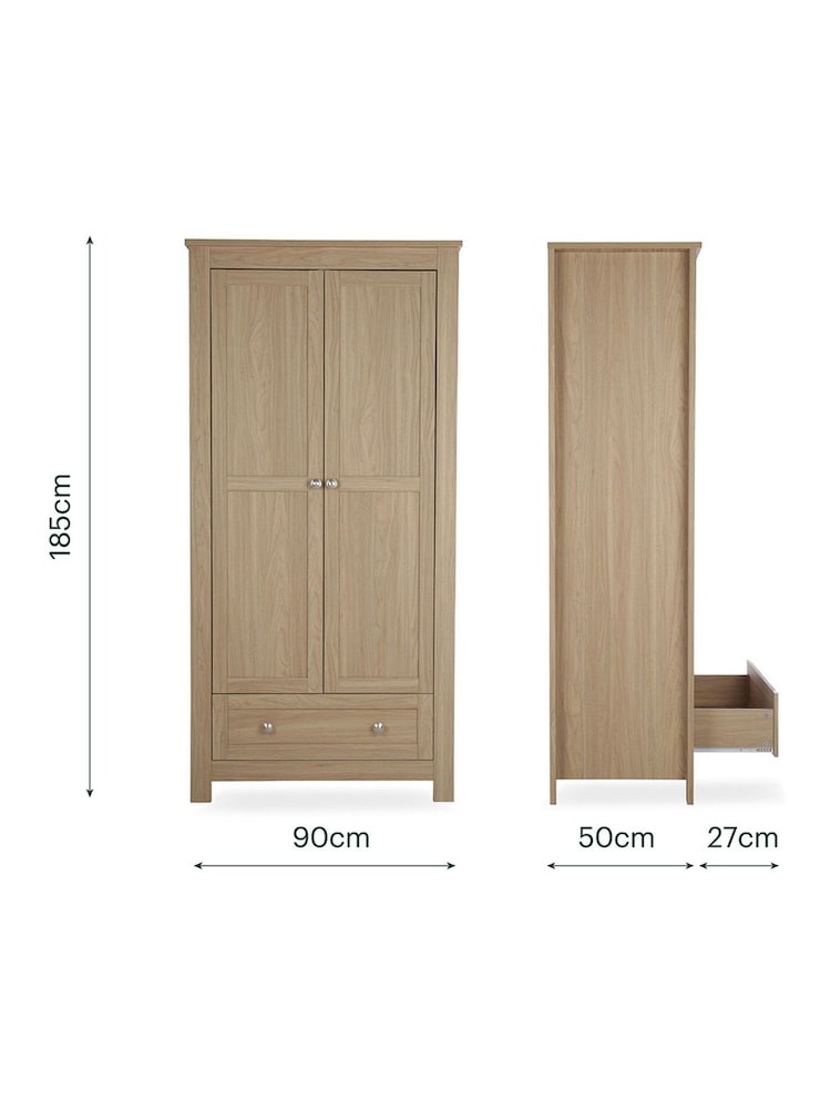 Cuddleco Oak Burford Wardrobe - Image 8 of 8