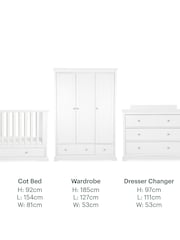 Cuddleco 3 Piece White Beaumont Nursery Furniture Set - Image 7 of 7