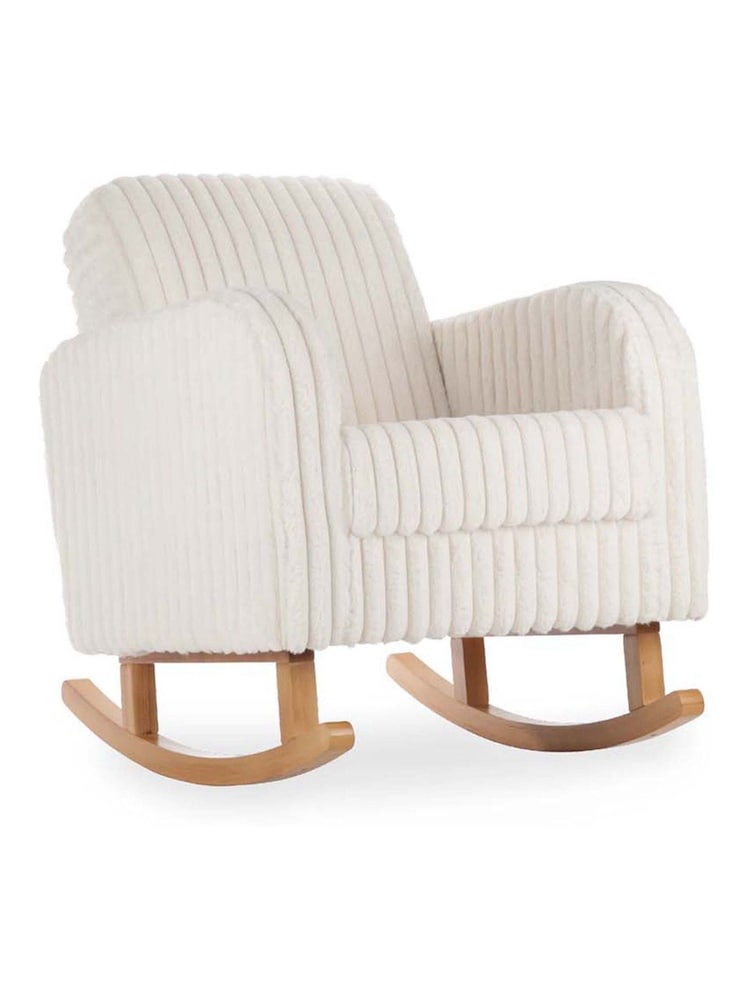 Cuddleco Cream Etta Faux Fur Rocking Nursing Chair - Image 2 of 6
