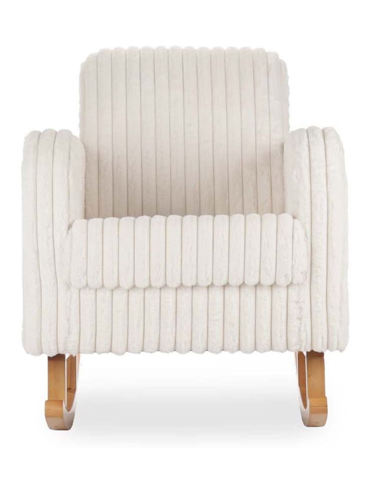 Cuddleco Cream Etta Faux Fur Rocking Nursing Chair - Image 6 of 6