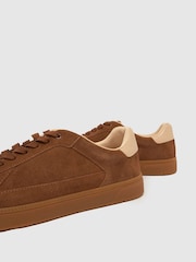 Schuh Brown Winter Suede Trainer - Image 3 of 4