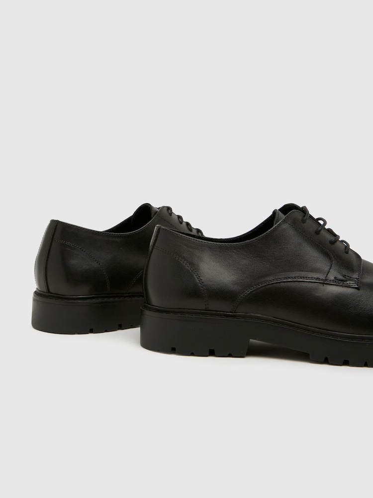 Schuh Black Peirce Leather Lace-Up Shoes - Image 4 of 4