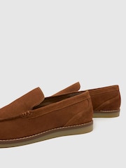 Schuh Tan Risk Suede Loafers - Image 4 of 4