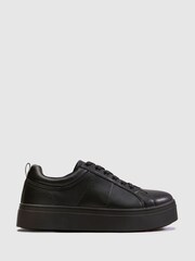 Schuh Black Naomi Lace Up Trainers - Image 1 of 4