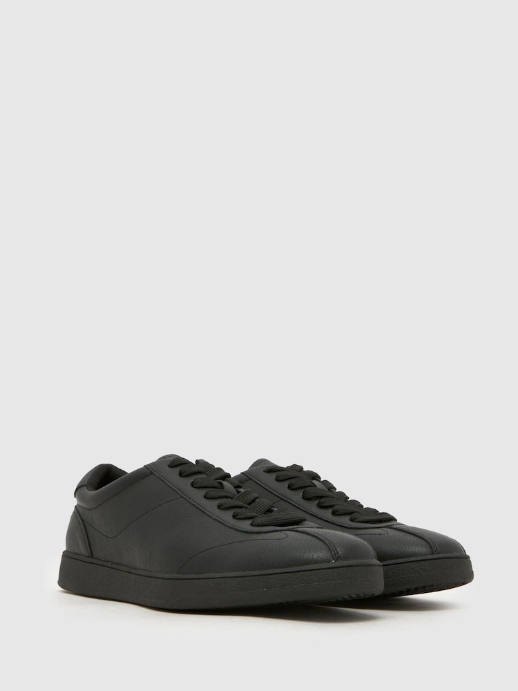 Schuh Black Welt Lace Up Trainers - Image 2 of 4 Schuh Black Welt Lace Up Trainers - Image 2 of 4