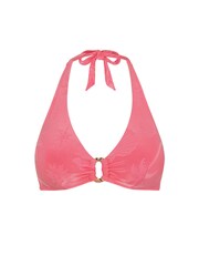 Chelsea Peers Pink Jacquard Coastal Bikini Top - Image 5 of 6