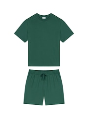 Chelsea Peers Green TENCEL™ Modal Crew Neck Short Pyjamas Set - Image 6 of 6