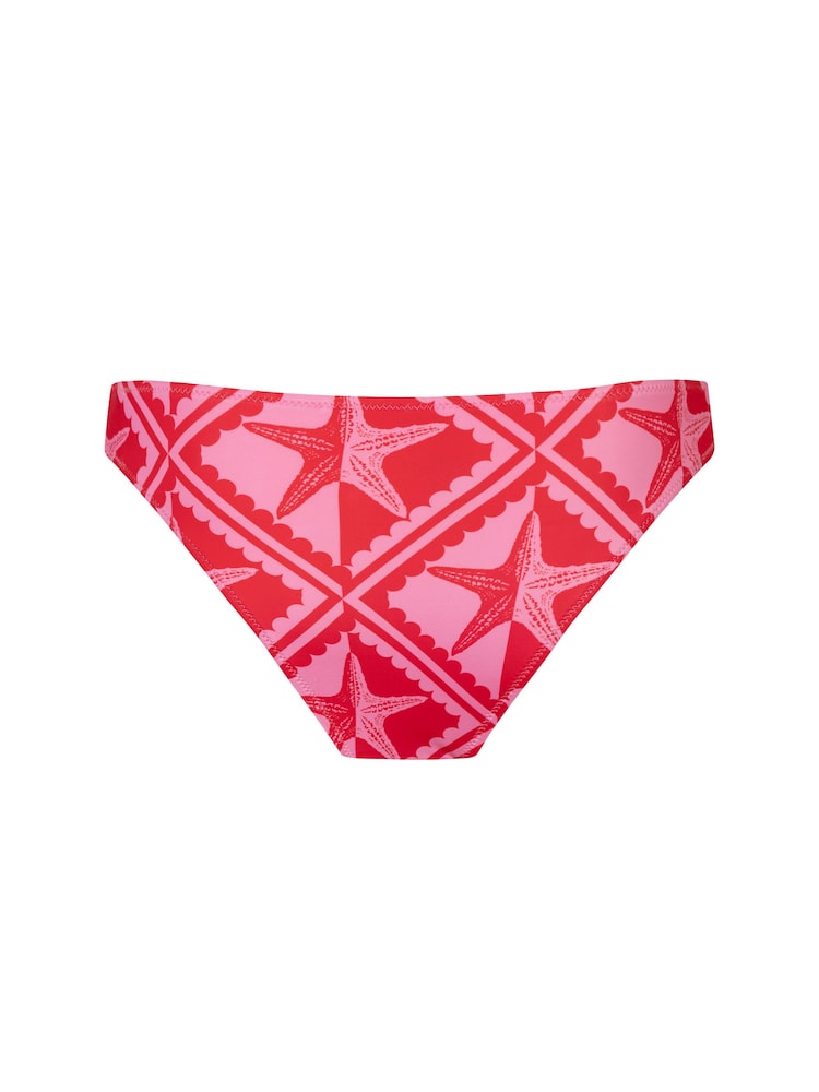 Chelsea Peers Shirred Starfish Print Bikini Bottoms - Obraz 6 z 6