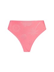 Chelsea Peers Pink Jacquard Coastal High Waist Bikini Bottoms - Image 5 of 6