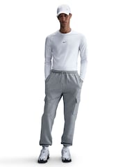 Nike Grey Club Fleece Cargo Joggers - Image 1 of 9