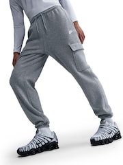 Nike Grey Club Fleece Cargo Joggers - Image 3 of 9