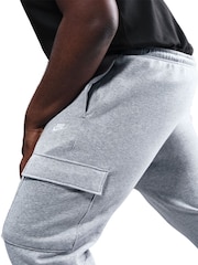 Nike Grey Club Fleece Cargo Joggers - Image 8 of 9
