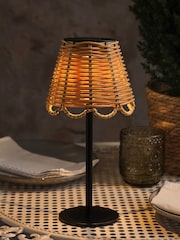 Lights4fun Bamboo Solar Table Lamp - Image 1 of 5