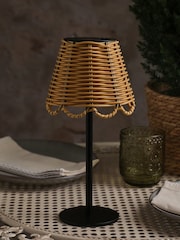 Lights4fun Bamboo Solar Table Lamp - Image 2 of 5