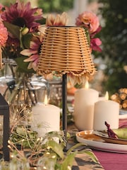 Lights4fun Bamboo Solar Table Lamp - Image 3 of 5