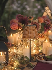 Lights4fun Bamboo Solar Table Lamp - Image 4 of 5