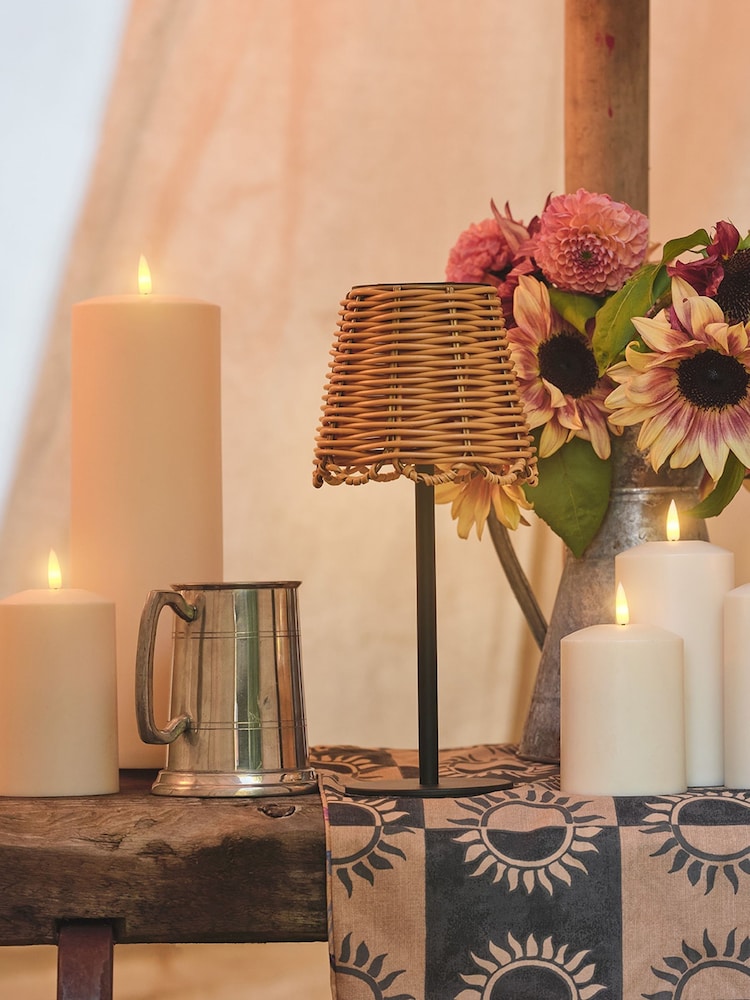 Lights4fun Bamboo Solar Table Lamp - Image 5 of 5