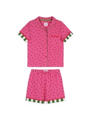 Chelsea Peers Pink Watermelon Print Short Pyjamas Set - Image 6 of 8
