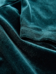 Green Velvet Skater Dress (3-16yrs) - Image 6 of 7