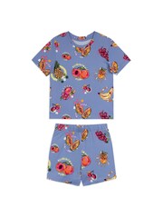 Chelsea Peers Blue Fruit Party Print Short Pyjamas Set - Image 5 of 7