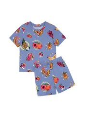 Chelsea Peers Blue Fruit Party Print Short Pyjamas Set - Image 6 of 7