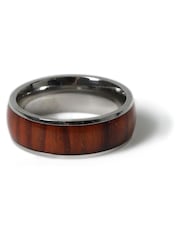 Stainless Steel Band Detail  Ring - Image 1 of 2