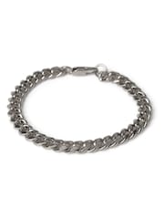 DCK Mens Silver Tone Stainless Steel Curb Chain Bracelet - Image 1 of 2
