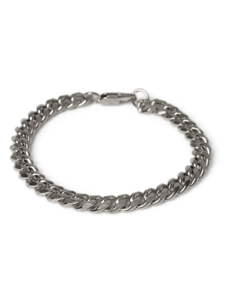 DCK Mens Silver Tone Stainless Steel Curb Chain Bracelet - Image 1 of 2 DCK Mens Silver Tone Stainless Steel Curb Chain Bracelet - Image 1 of 2